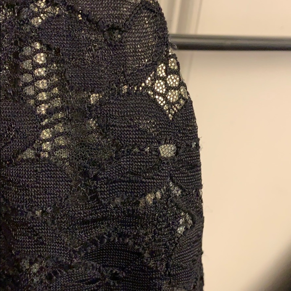 Torrid 24 Cocktail Dress Black Lace Shimmer Gold